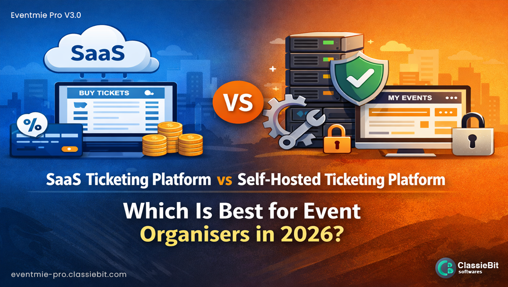 SaaS Ticketing Platform vs Self-Hosted Ticketing Platform: Which Is Best for Event Organisers in 2026? | Classiebit Software